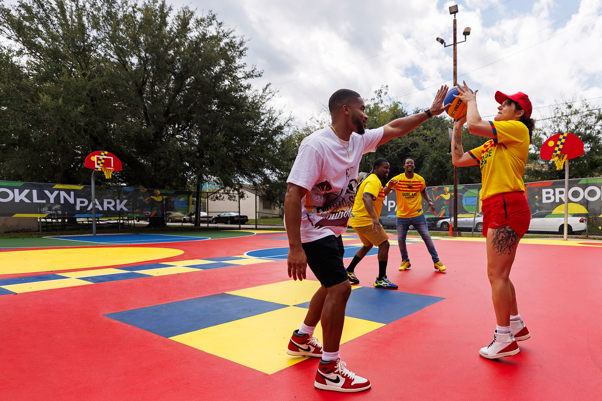 The STEAM-inspired basketball court at Brooklyn Park through Placemaking Jax