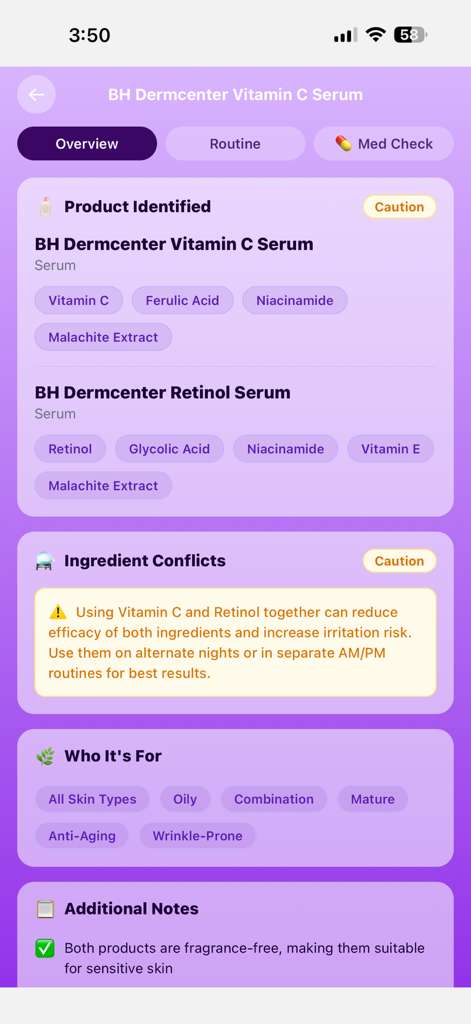 SnapSkincareAI app screen 3