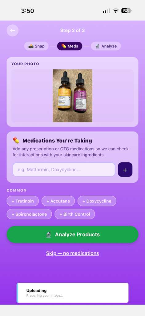 SnapSkincareAI app screen 5